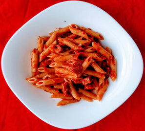 Penne with ricotta and tomato sauce