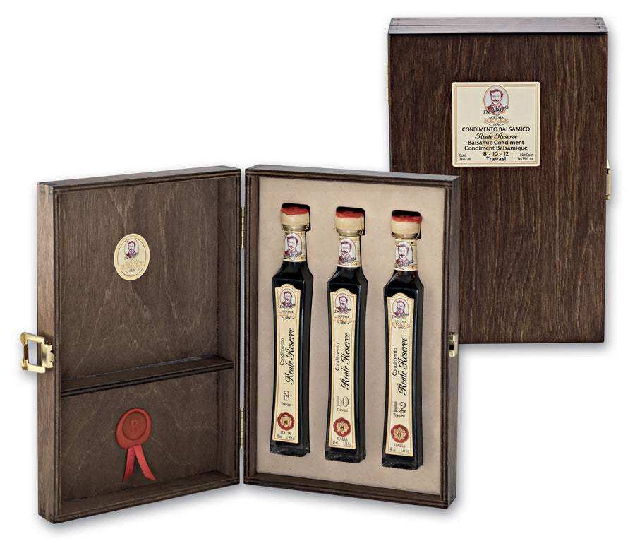 Gift Set: 8, 10 & 12 Year 100% Balsamic Vinegar by Acetaia Leonardi