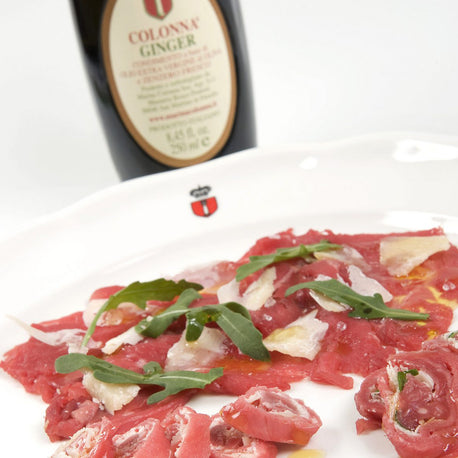 Beef carpaccio with Colonna ginger oil