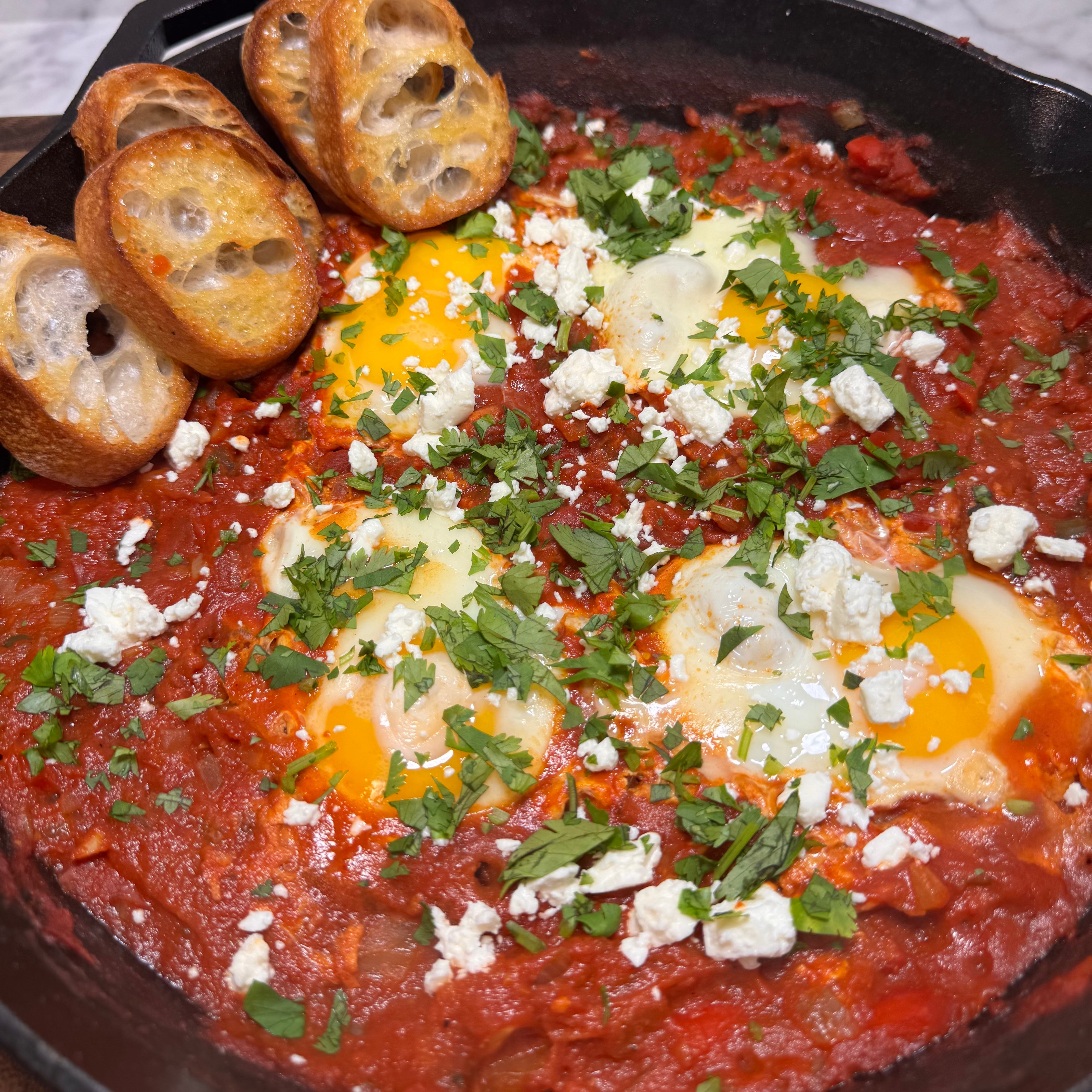 Shakshouka with ULIVA Extra Virgin Olive Oil