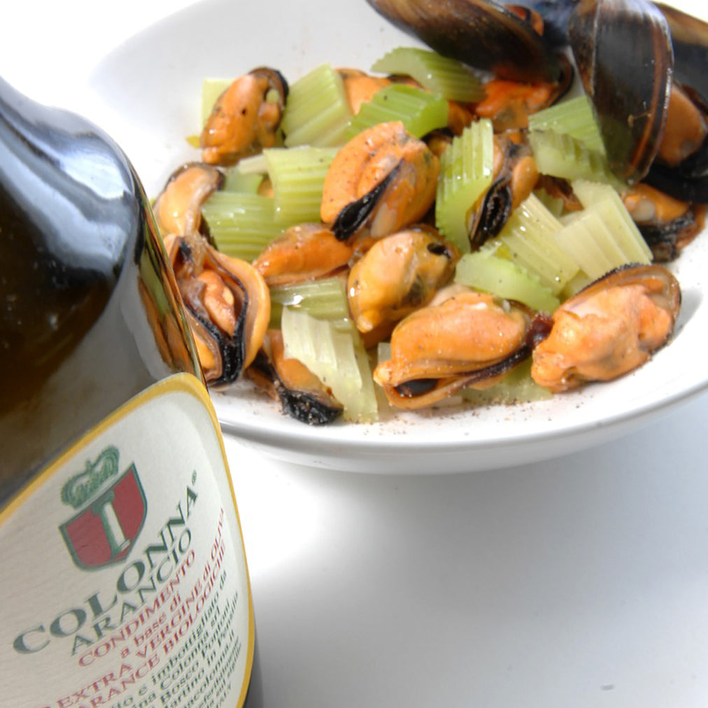 Image for Mussels with celery and Colonna arancio oil