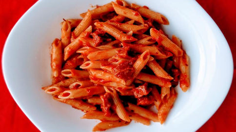 Penne with ricotta and tomato sauce