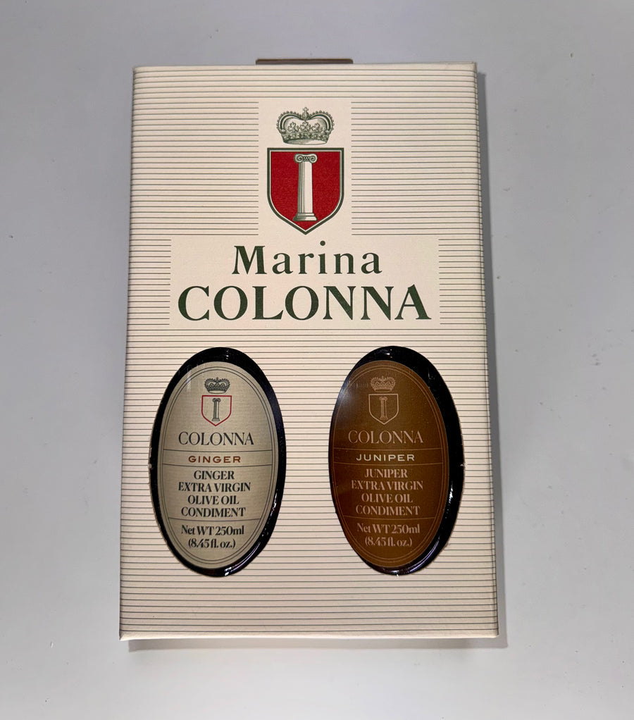 Marina Colonna Juniper Berry and Ginger Infused EVOOS Duo