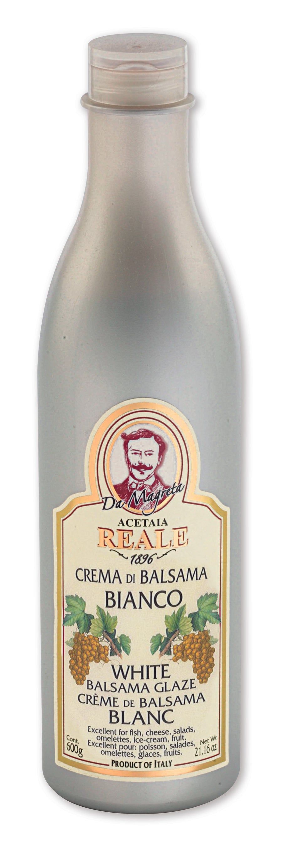 REALE WHITE BALSAMIC GLAZE 20.7oz in a Squeeze Bottle