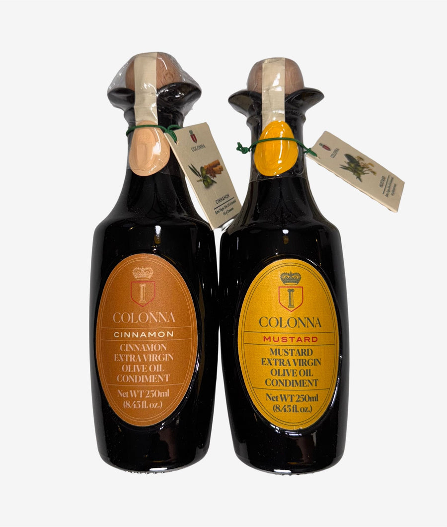 Marina Colonna Cinnamon and Mustard Infused EVOOS Duo