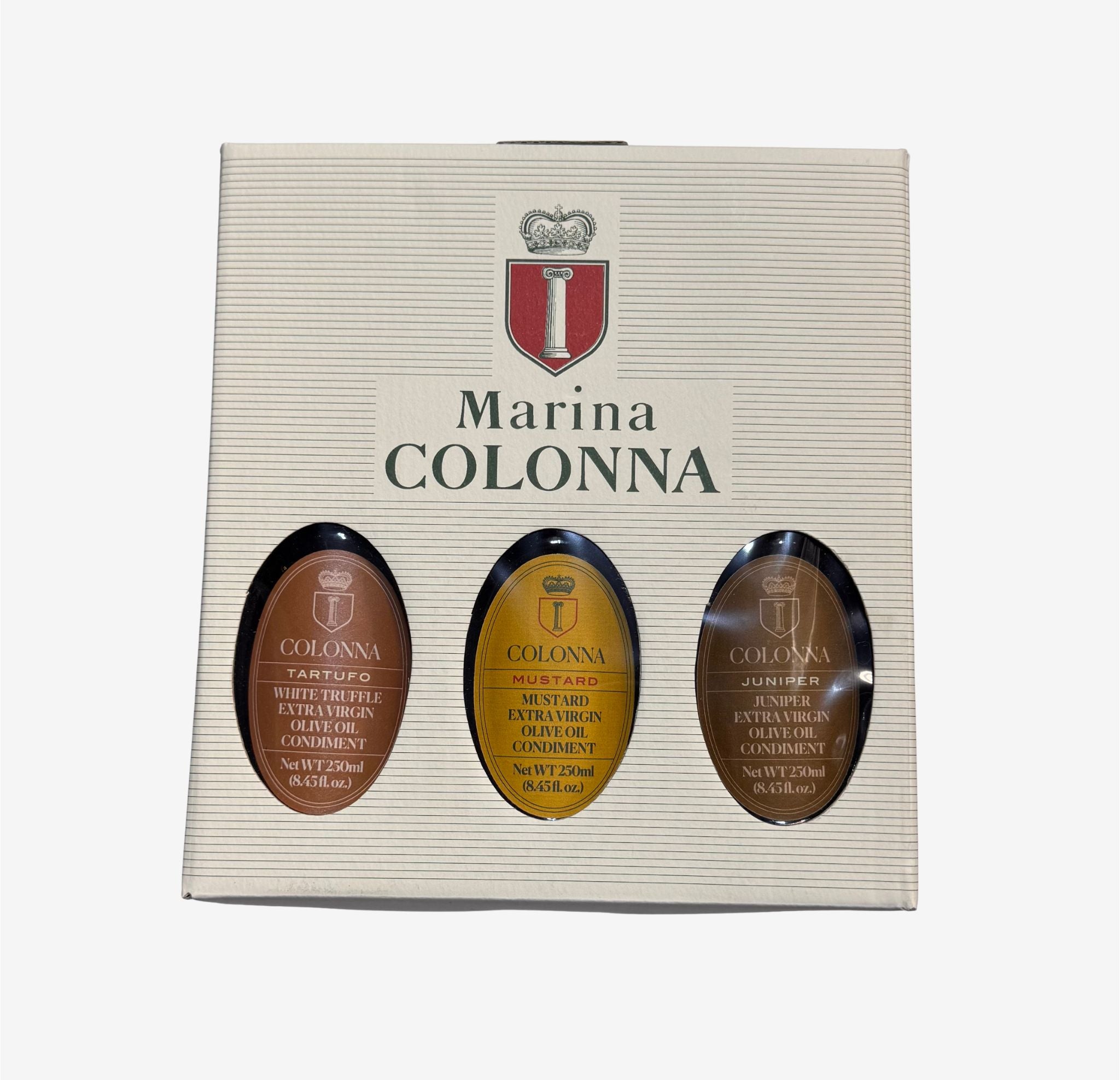 Trio of Infused Marina Colonna EVOO - Truffle, Mustard and Juniper