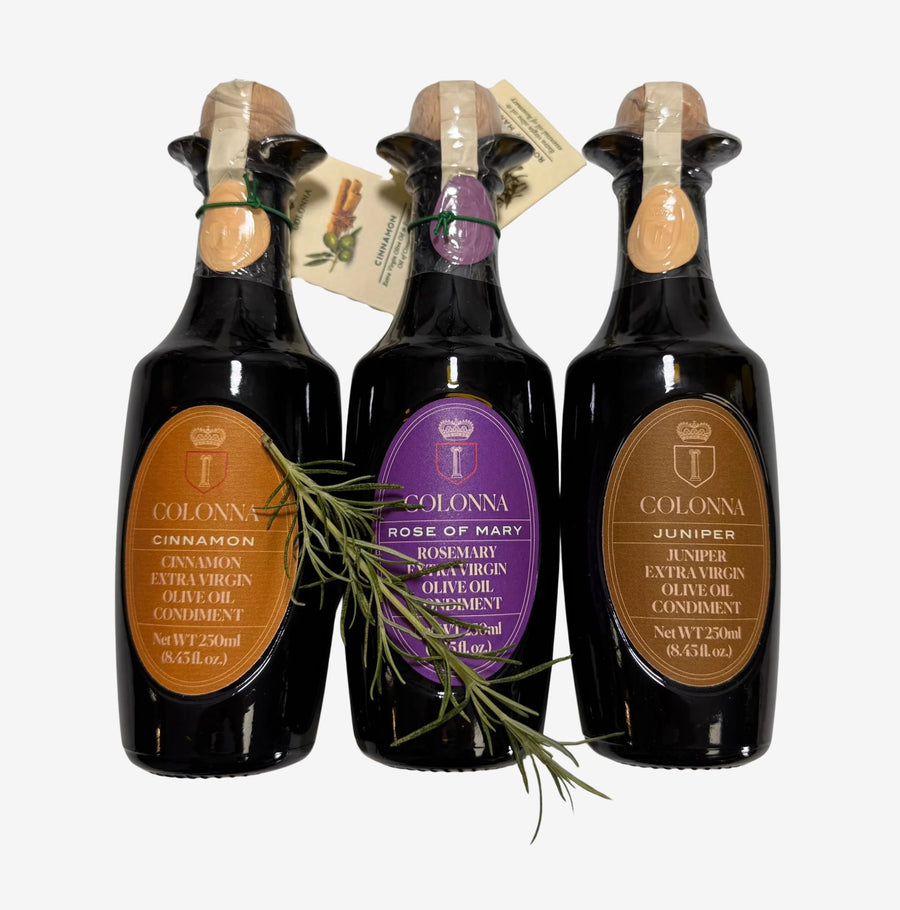 Marina Colonna Spice Bundle - Infused Juniper Berry, Cinnamon, and Rosemary EVOOS