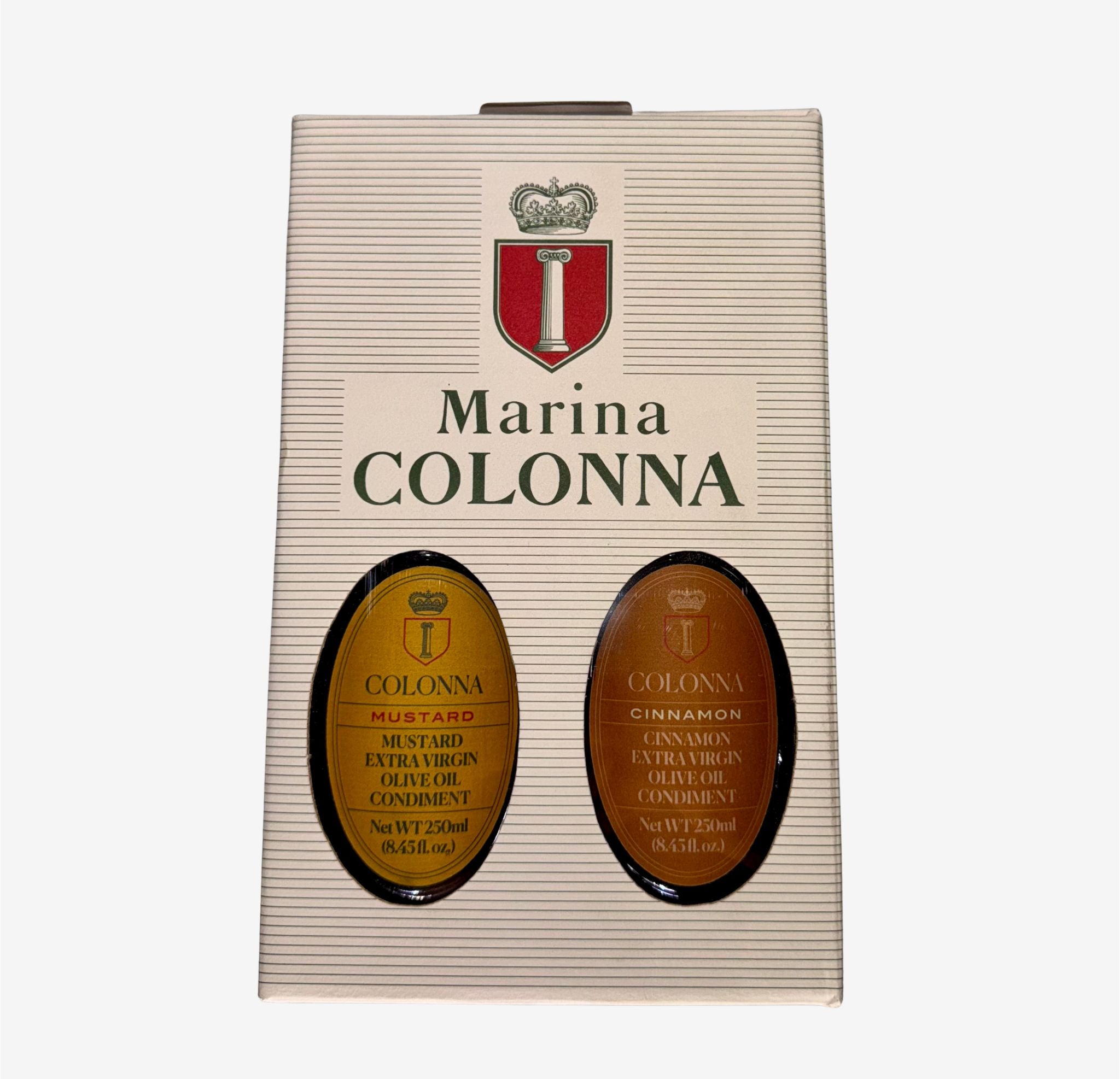 Marina Colonna Cinnamon and Mustard Infused EVOOS Duo