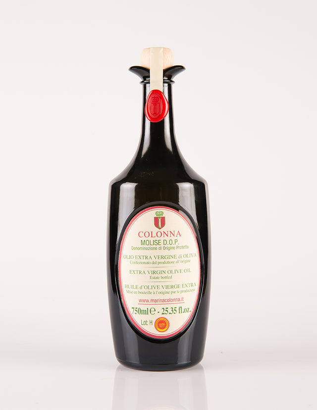 Marina Colonna twin pack of Juniper and Ginger Infused EVOOs in  beautiful Anfora 250 ml bottles
