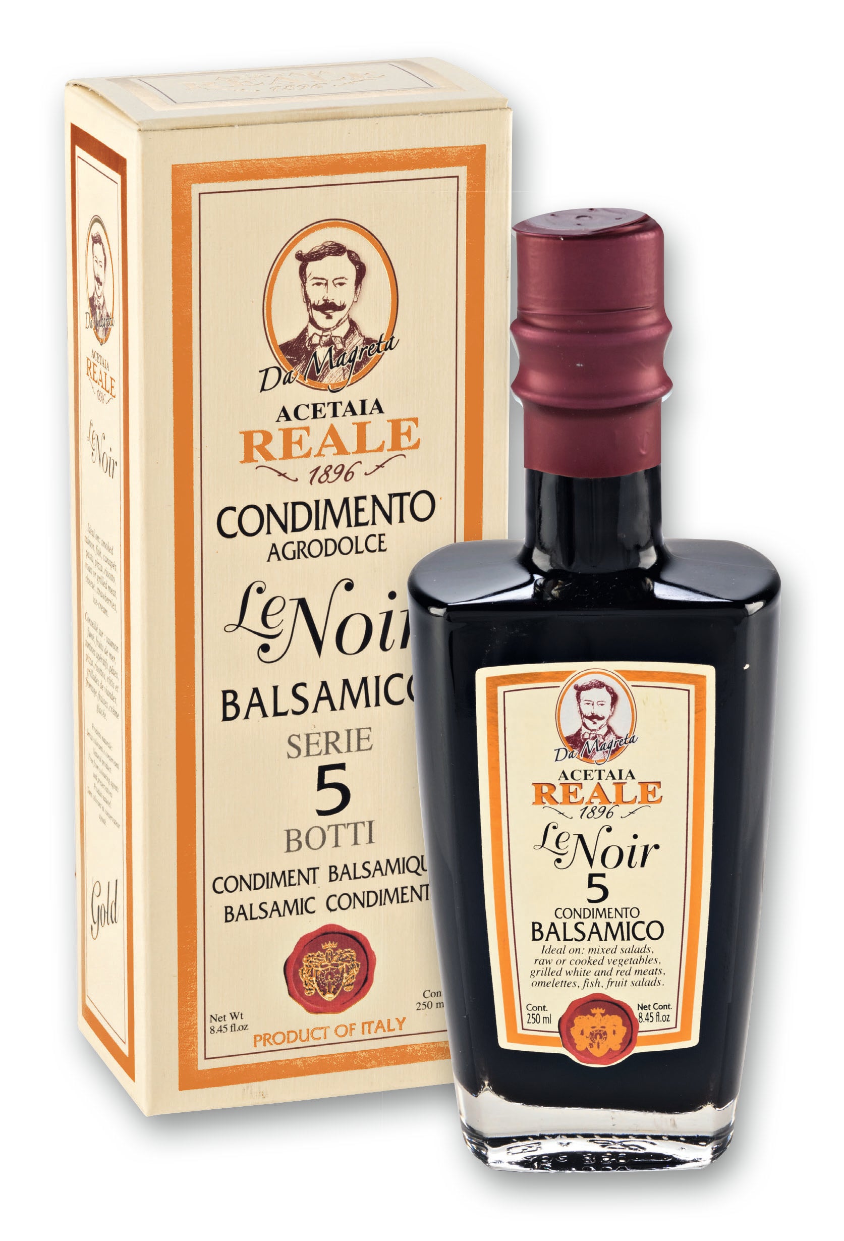 5 Year 100% Balsamic Vinegar (REALE Condimenti) by Acetaia Leonardi- 250ml