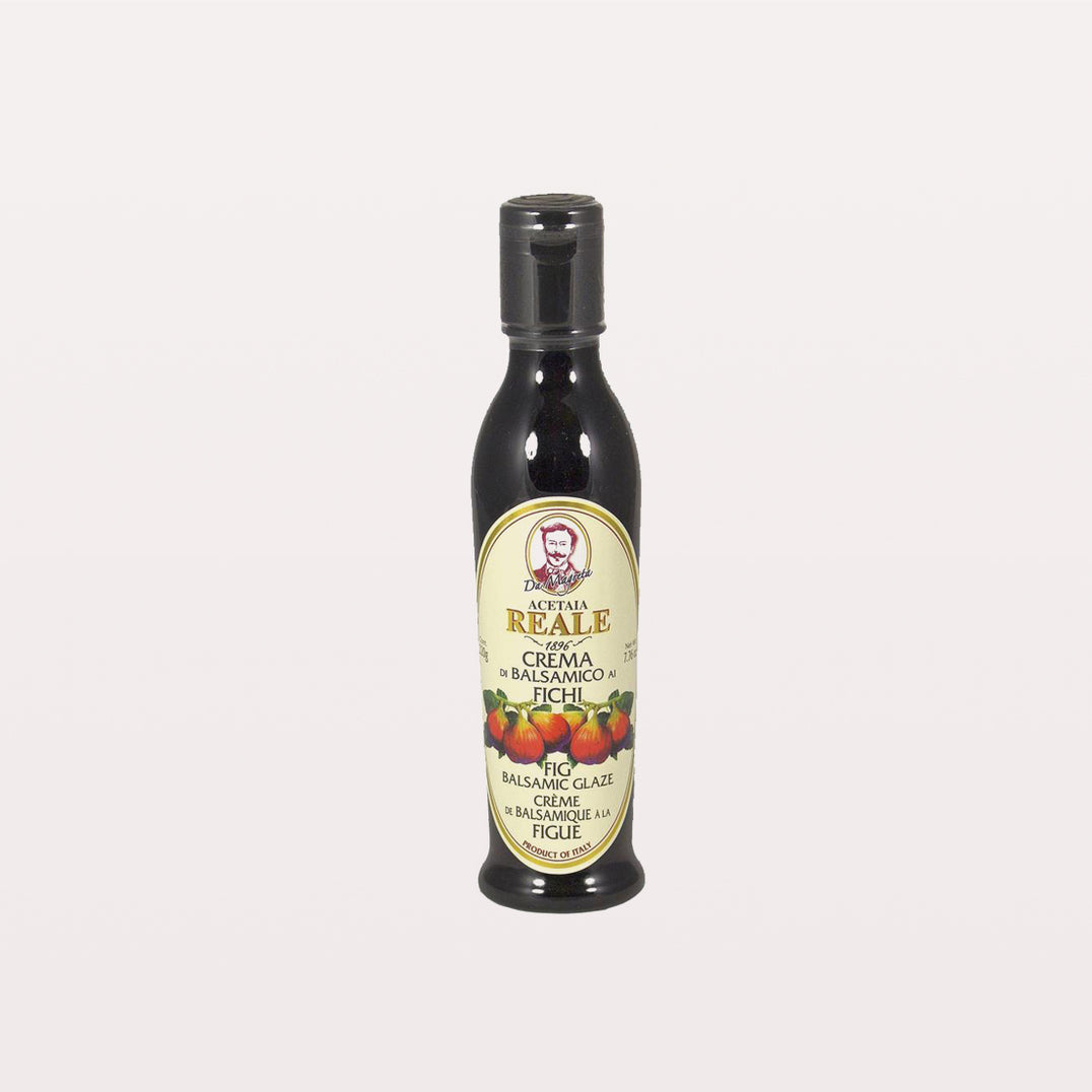 REALE Fig Balsamic Glaze 7.76oz in a squeeze bottle with September best by date. Balsamic Vinegar does NOT 